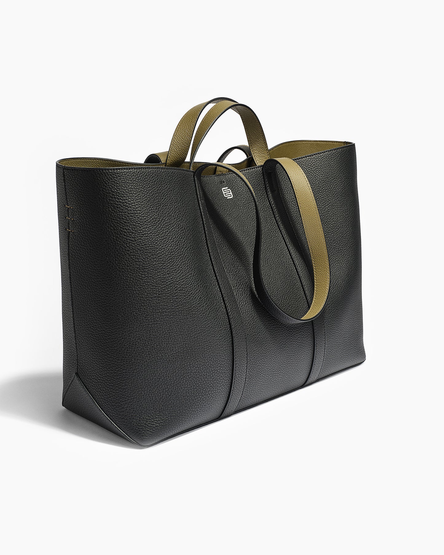 Large Sanda Tote Black Moss Green